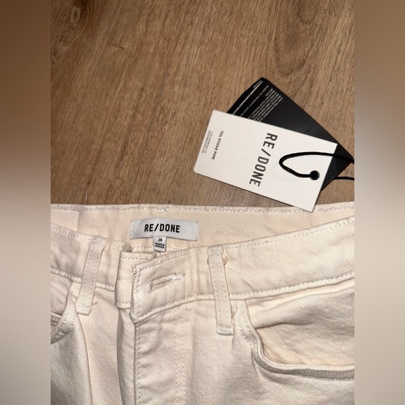 NWT Re/Done Cream Straight Leg Women's Jeans size 28 - Picture 2 of 8